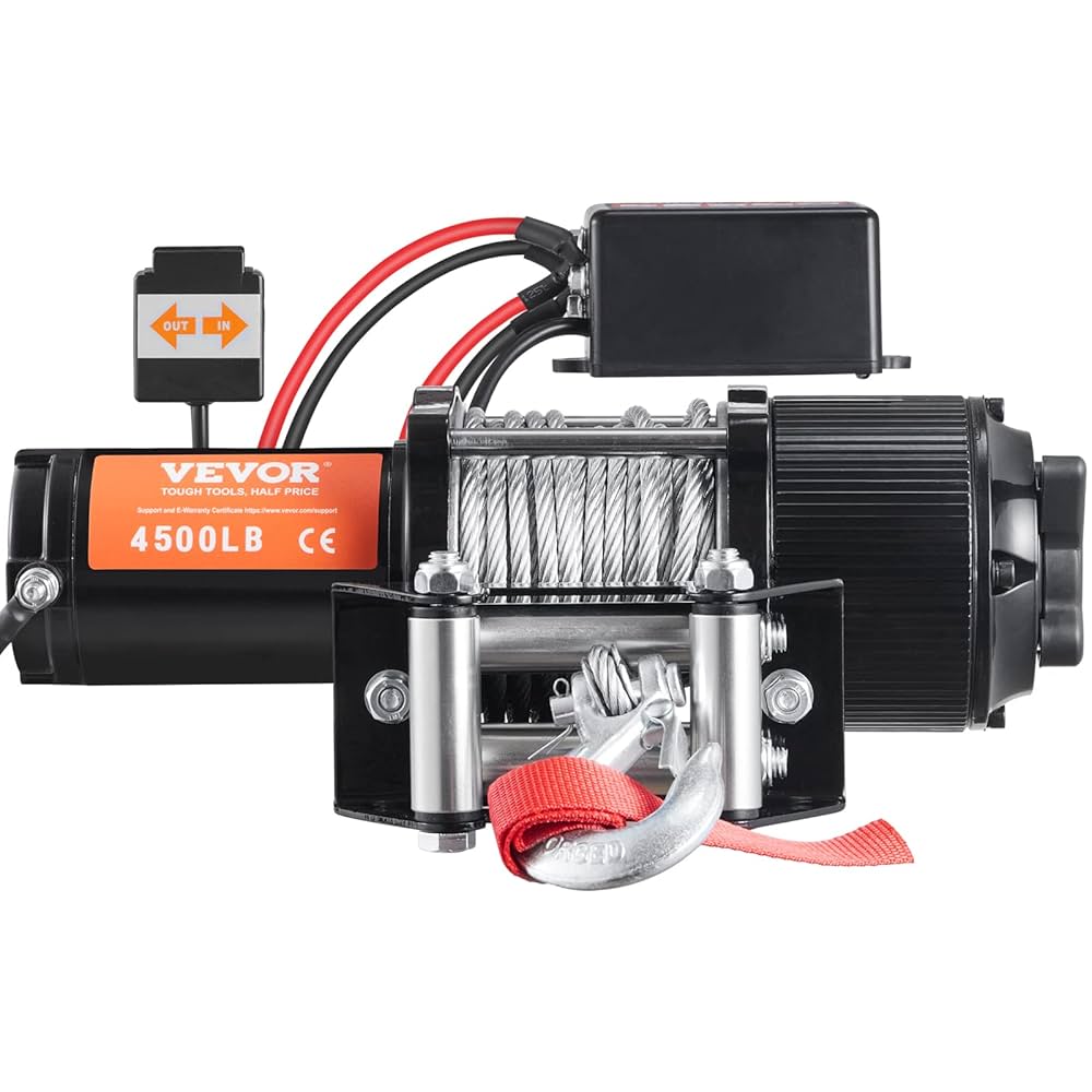 Amazon.co.jp: VEVOR 電動ウィンチ 12V 4500ポンド 耐荷重